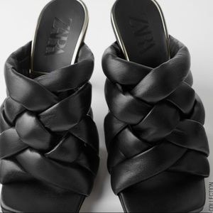 Zara leather heels
